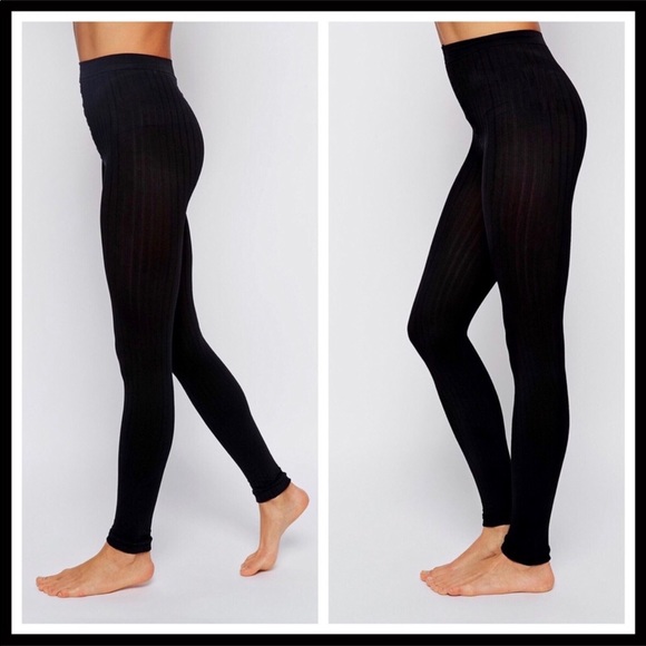 BLACK FLEECE FAUX FUR LINED LEGGINGS - Picture 6 of 11